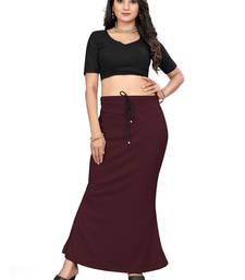 Wine lycra cotton blended shapewear petticoat for saree || skirts for women