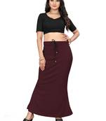 Wine lycra cotton blended shapewear petticoat for saree || skirts for women