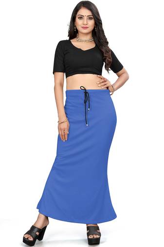 Royal blue lycra cotton blended shapewear petticoat for saree || skirts for women