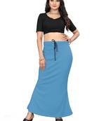 Sky blue lycra cotton blended shapewear petticoat for saree || skirts for women