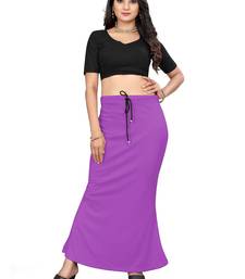 Purple lycra cotton blended shapewear petticoat for saree || skirts for women