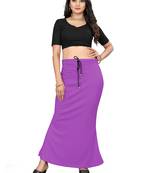 Purple lycra cotton blended shapewear petticoat for saree || skirts for women