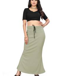 Women's pista green lycra cotton blended shapewear petticoat for saree || skirts for women