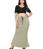 Women's pista green lycra cotton blended shapewear petticoat for saree || skirts for women