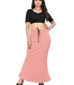 Women's peach lycra cotton blended shapewear petticoat for saree || skirts for women