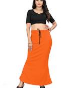 Women's orange lycra cotton blended shapewear petticoat for saree || skirts for women