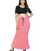 Women's onion pink lycra cotton blended shapewear petticoat for saree || skirts for women