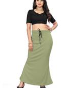 Women's olive green lycra cotton blended shapewear petticoat for saree || skirts for women