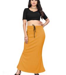 Women's mustard lycra cotton blended shapewear petticoat for saree || skirts for women