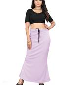 Women's lavender lycra cotton blended shapewear petticoat for saree || skirts for women