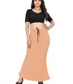 Women's gold beige lycra cotton blended shapewear petticoat for saree || skirts for women