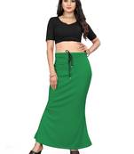 Women's dark green lycra cotton blended shapewear petticoat for saree || skirts for women