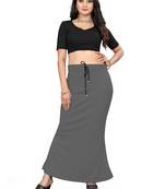 Women's dark grey lycra cotton blended shapewear petticoat for saree || skirts for women
