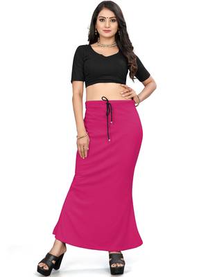 Women's cherry lycra cotton blended shapewear petticoat for saree || skirts for women 1