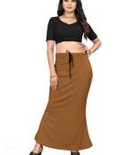 Brown lycra cotton blended shapewear petticoat for saree || skirts for women