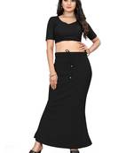 Women's black lycra cotton blended shapewear petticoat for saree || skirts for women