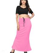 Women's baby pink lycra cotton blended shapewear petticoat for saree || skirts for women