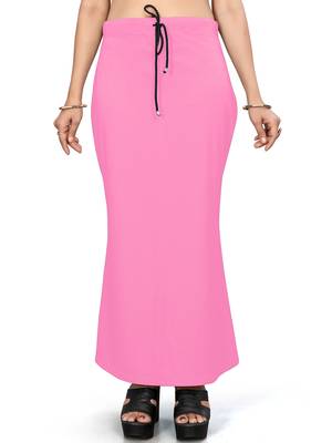 Women's baby pink lycra cotton blended shapewear petticoat for saree || skirts for women 2