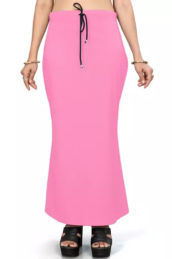 Women's baby pink lycra cotton blended shapewear petticoat for saree || skirts for women