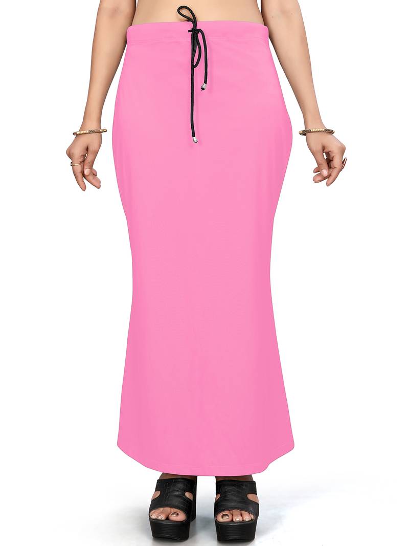 Women's baby pink lycra cotton blended shapewear petticoat for saree || skirts for women