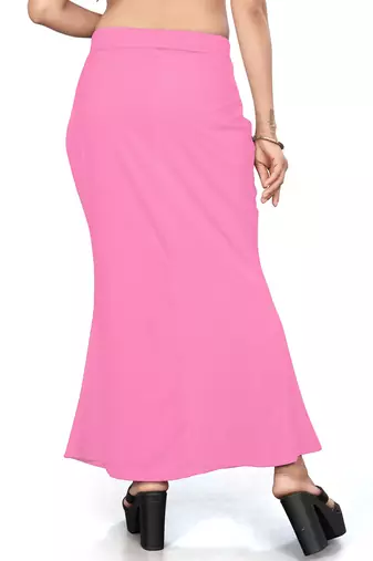 Women's baby pink lycra cotton blended shapewear petticoat for saree || skirts for women