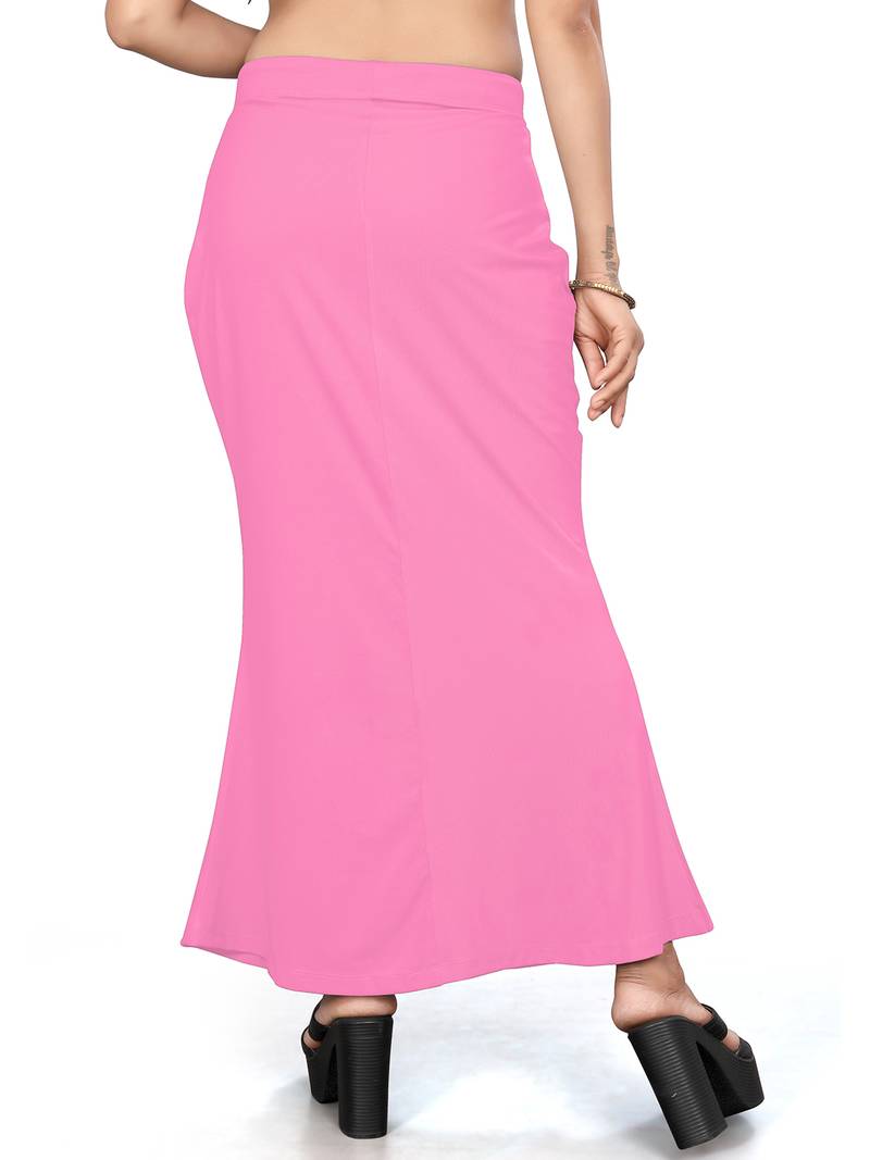 Women's baby pink lycra cotton blended shapewear petticoat for saree || skirts for women