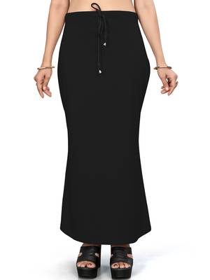 Women's black lycra cotton blended shapewear petticoat for saree || skirts for women 2
