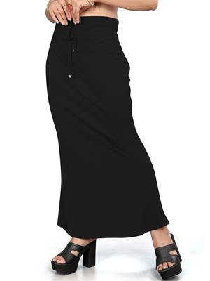 Women's black lycra cotton blended shapewear petticoat for saree || skirts for women 4