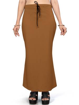 Brown lycra cotton blended shapewear petticoat for saree || skirts for women 2