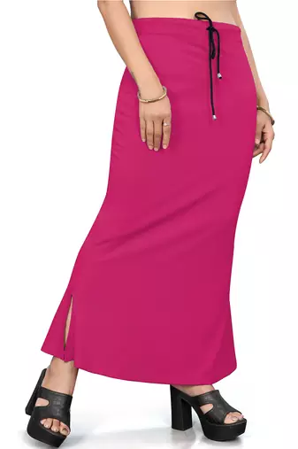 Women's cherry lycra cotton blended shapewear petticoat for saree || skirts for women