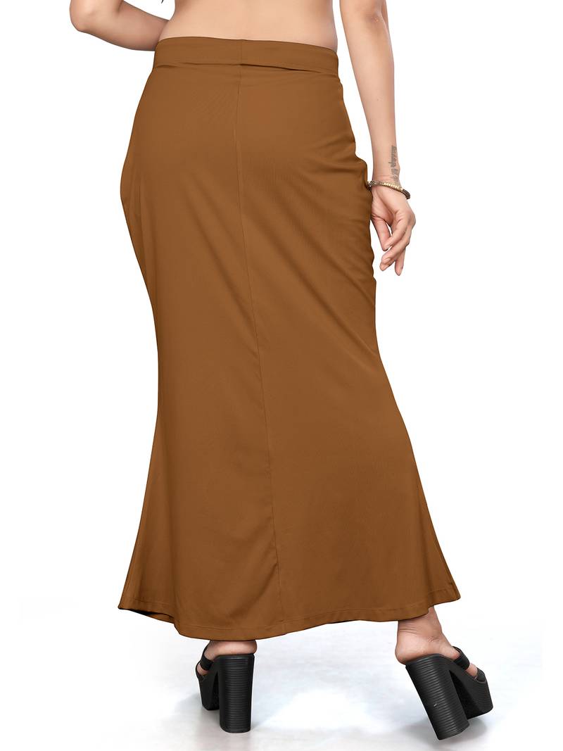 Brown lycra cotton blended shapewear petticoat for saree || skirts for women