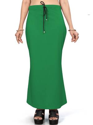 Women's dark green lycra cotton blended shapewear petticoat for saree || skirts for women 2