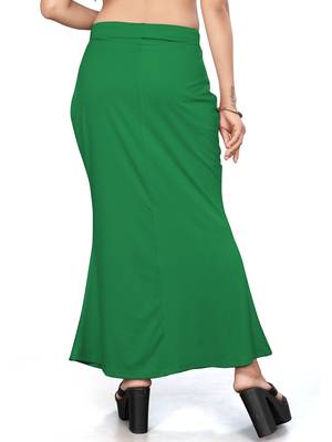 Women's dark green lycra cotton blended shapewear petticoat for saree || skirts for women 5