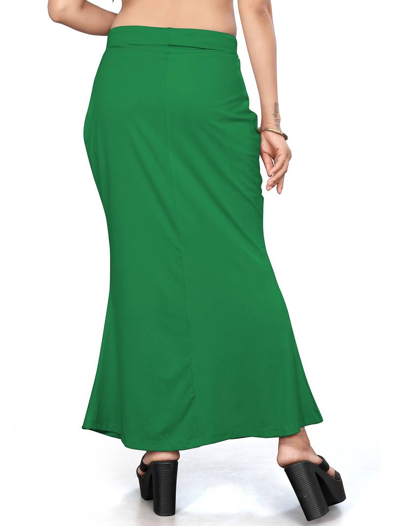 Women's dark green lycra cotton blended shapewear petticoat for saree || skirts for women