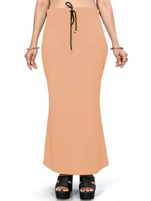 Women's gold beige lycra cotton blended shapewear petticoat for saree || skirts for women 2