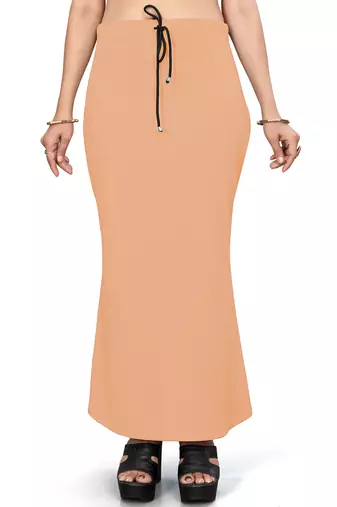 Women's gold beige lycra cotton blended shapewear petticoat for saree || skirts for women