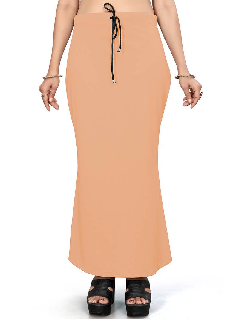 Women's gold beige lycra cotton blended shapewear petticoat for saree || skirts for women