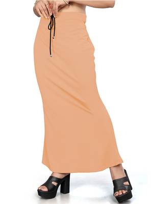 Women's gold beige lycra cotton blended shapewear petticoat for saree || skirts for women 4