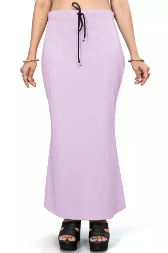 Women's lavender lycra cotton blended shapewear petticoat for saree || skirts for women