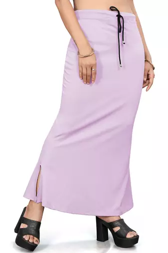 Women's lavender lycra cotton blended shapewear petticoat for saree || skirts for women