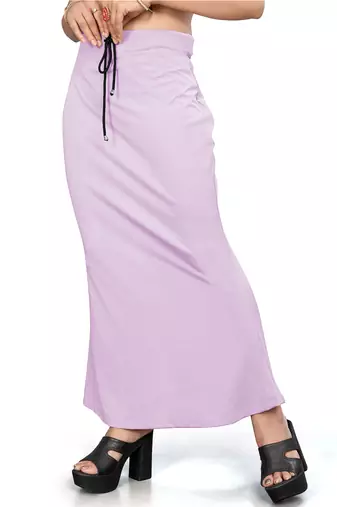 Women's lavender lycra cotton blended shapewear petticoat for saree || skirts for women