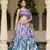 Lavender Tussar Silk Floral Print With Lace Touch Up Fully Stitcheed Lehenga Blouse With Dupatta