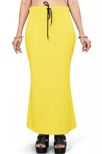 Lemon lycra cotton blended shapewear petticoat for saree || skirts for women