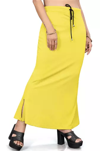 Lemon lycra cotton blended shapewear petticoat for saree || skirts for women