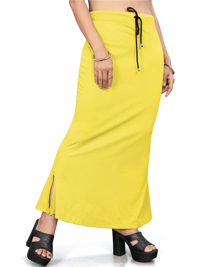 Lemon lycra cotton blended shapewear petticoat for saree || skirts for women
