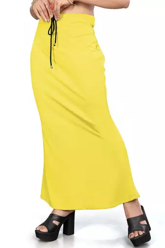 Lemon lycra cotton blended shapewear petticoat for saree || skirts for women