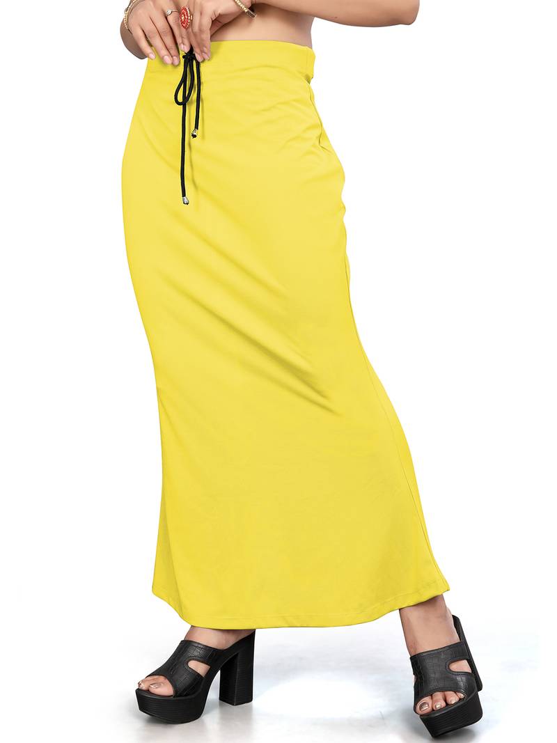Lemon lycra cotton blended shapewear petticoat for saree || skirts for women