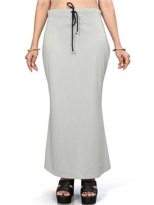 Women's light grey lycra cotton blended shapewear petticoat for saree || skirts for women 2