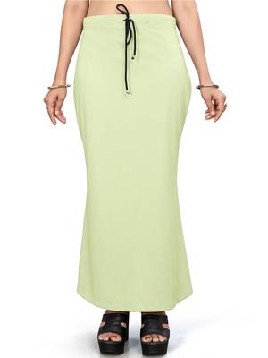 Women's mint green lycra cotton blended shapewear petticoat for saree || skirts for women 2