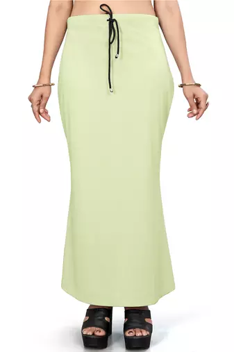 Women's mint green lycra cotton blended shapewear petticoat for saree || skirts for women